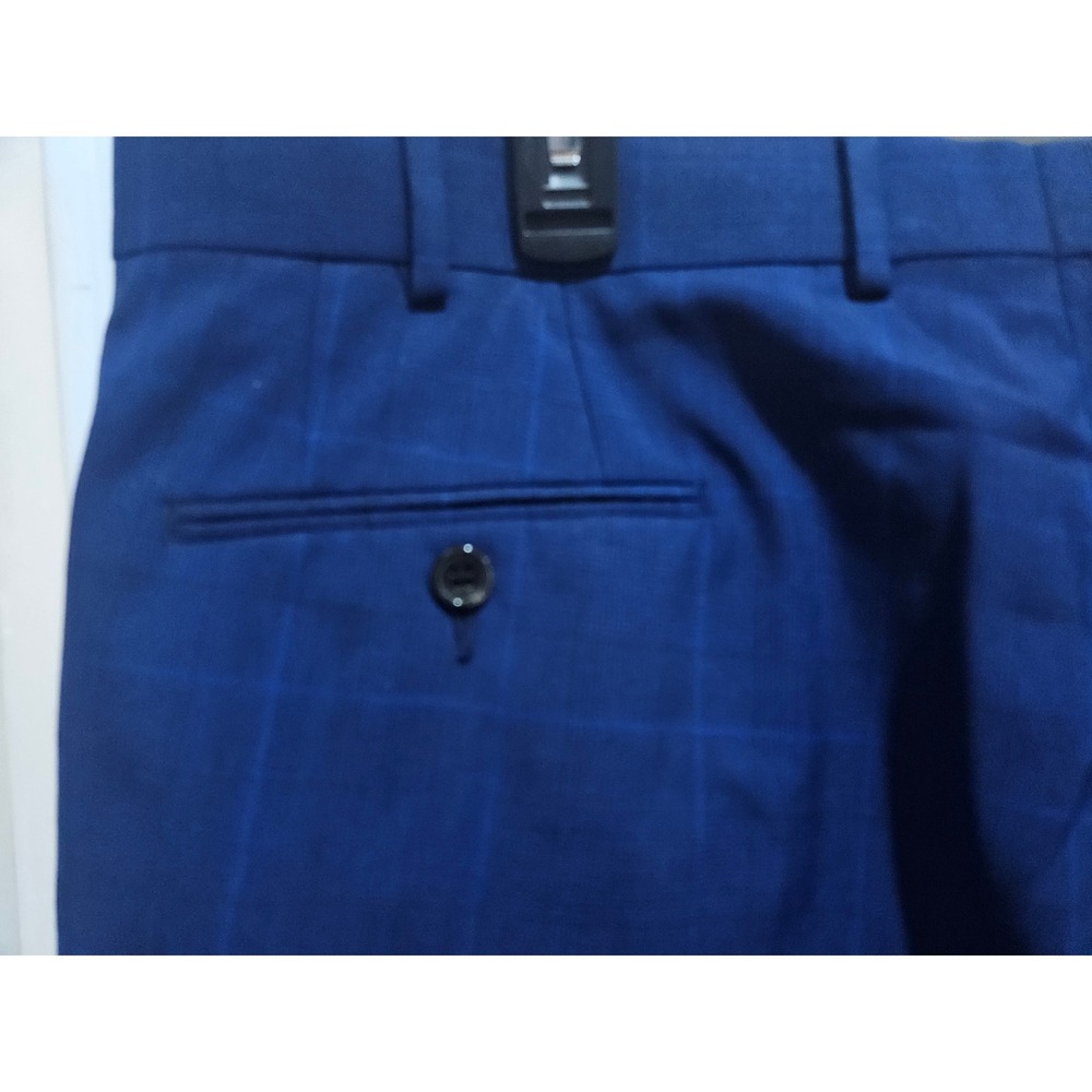 Lauren Ralph Lauren Blue Plaid Dress Pants Modern Fit Menswear - Picture 5 of 10